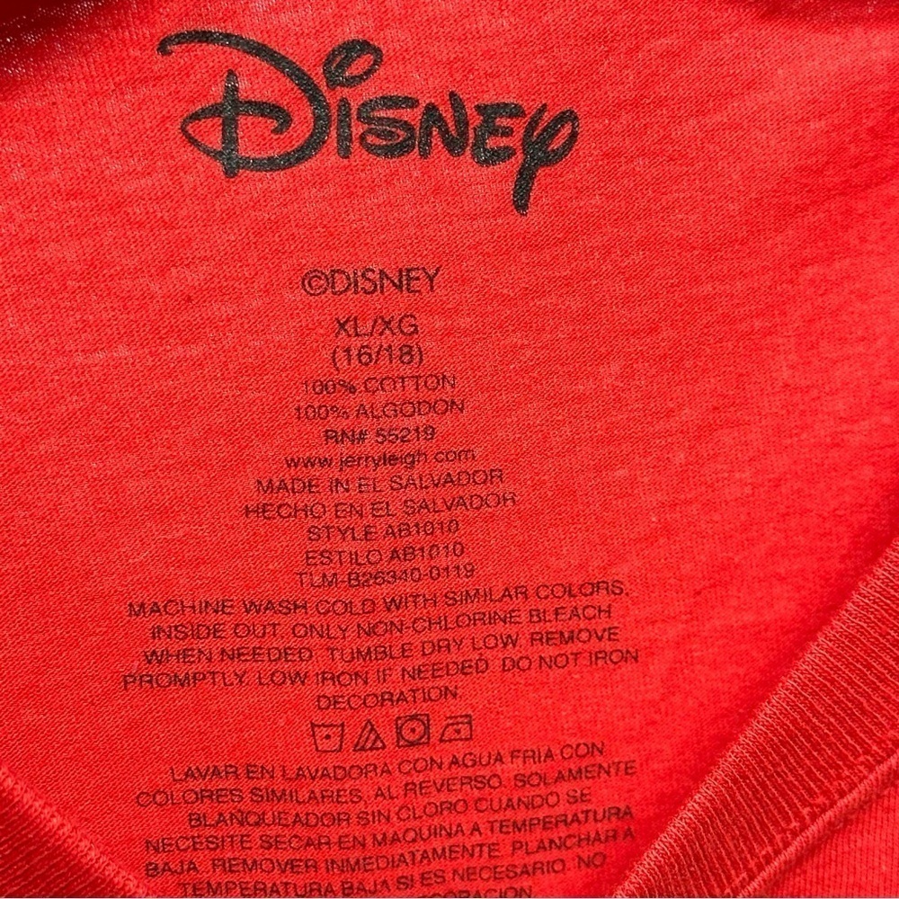 DISNEY Mickey Mouse MOM Women's Size XL Graphic T-Shirt Red Short Sleeve Tee NEW - Picture 7 of 7